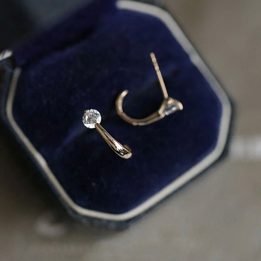 14K Gold filled Ear CZ earrings